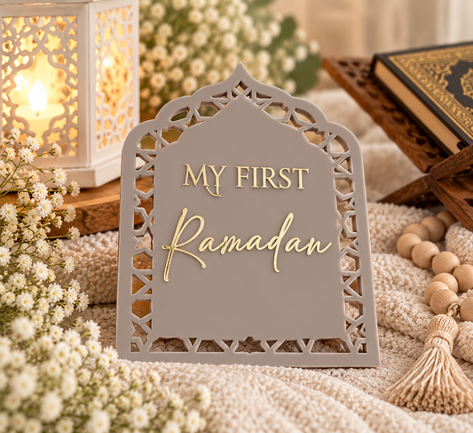 Baby's First Ramadan & Eid Sign | Double-Sided Acrylic Milestone Keepsake