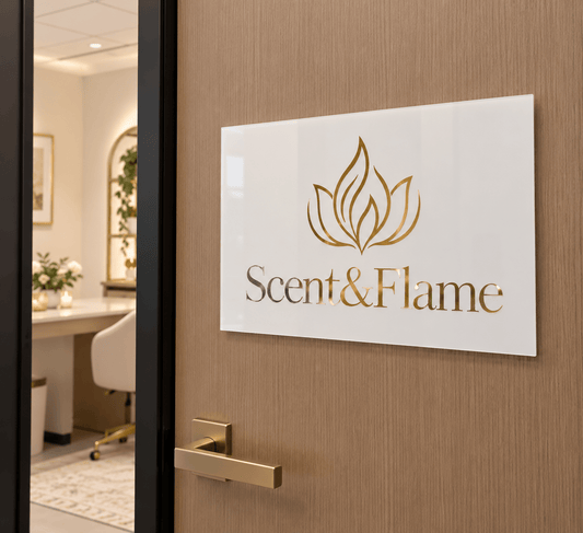Custom Acrylic Business Door Sign | Personalized Logo & Business Name Sign - Kunooz Gallery -
