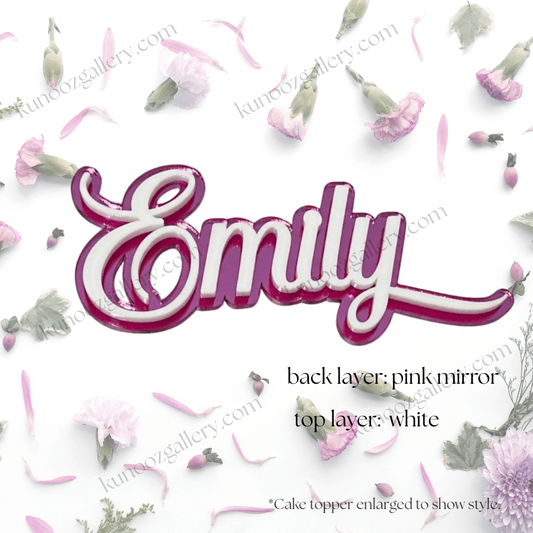 Custom Double Layered Name Cake Charms - Kunooz Gallery -