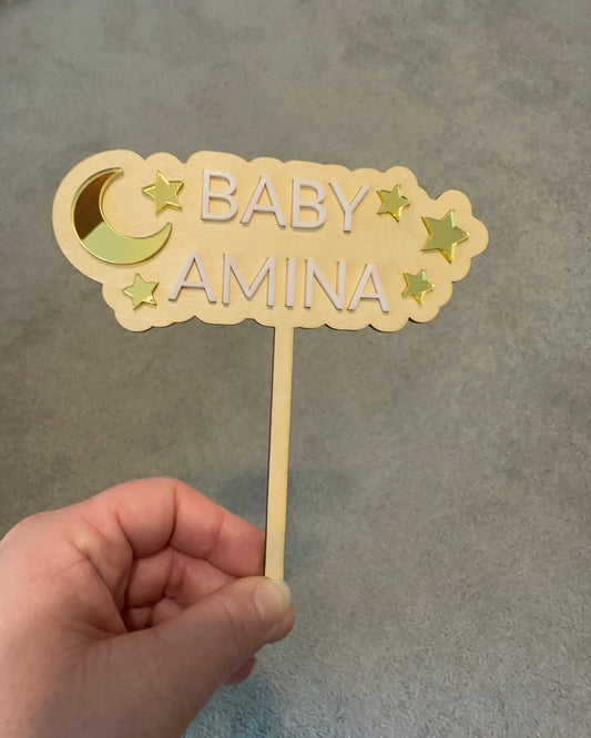 Personalized Baby Name Cake Topper - Kunooz Gallery -