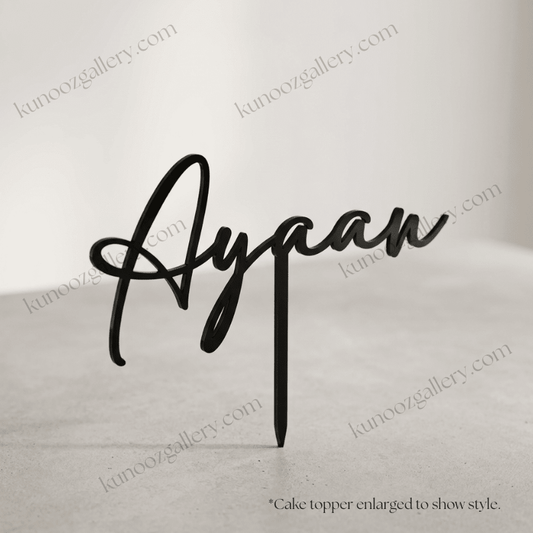 Personalized Name Cake Topper with Stick - Kunooz Gallery -