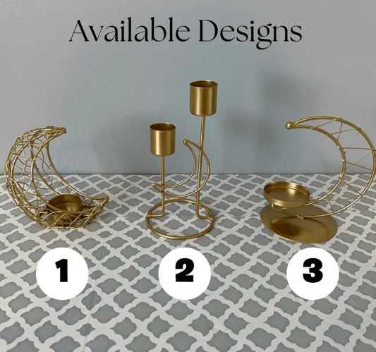 Ramadan & Eid Crescent Candle Holder - Kunooz Gallery -