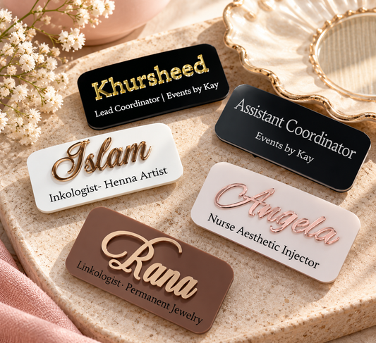 Custom Magnetic Name Badges | Personalized Acrylic Name Tags