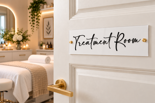 Custom Treatment Room Door Sign | Acrylic Salon & Spa Plaque