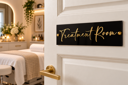 Custom Treatment Room Door Sign | Acrylic Salon & Spa Plaque