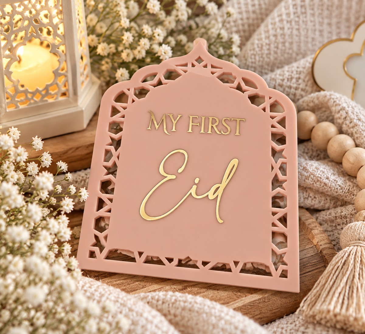 Baby's First Ramadan & Eid Sign | Double-Sided Acrylic Milestone Keepsake