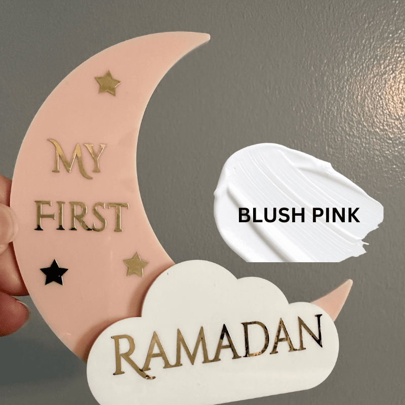 Crescent Shape My First Ramadan My First Eid Baby's Milestone Keepsake Magnetic Feature - Kunooz Gallery - 