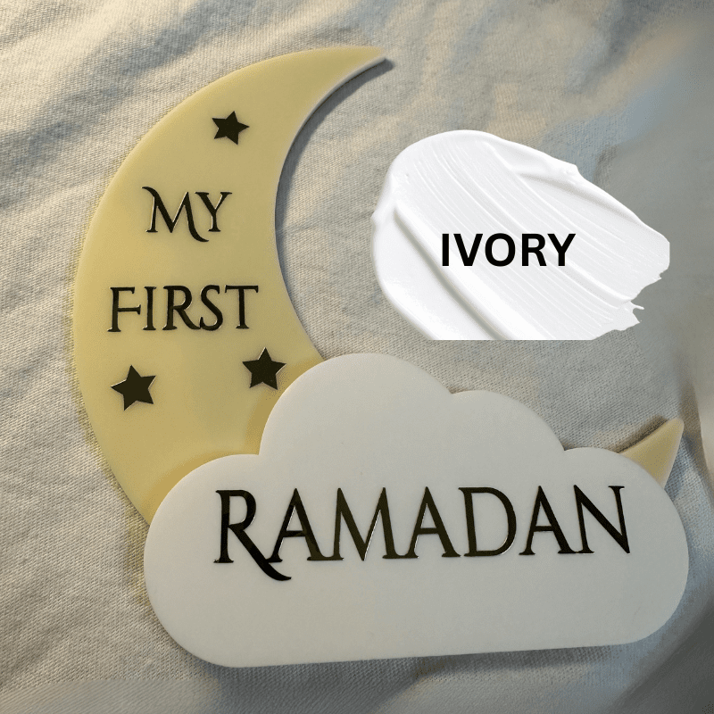 Crescent Shape My First Ramadan My First Eid Baby's Milestone Keepsake Magnetic Feature - Kunooz Gallery - 