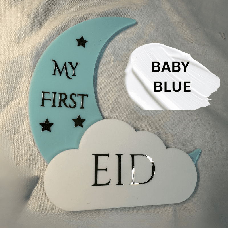 Crescent Shape My First Ramadan My First Eid Baby's Milestone Keepsake Magnetic Feature - Kunooz Gallery - 