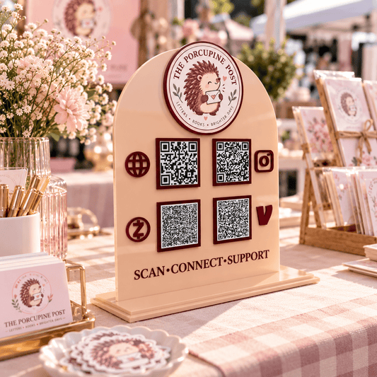 Custom Acrylic QR Code Business Sign | Social Media, Payment & Review Display - Kunooz Gallery -
