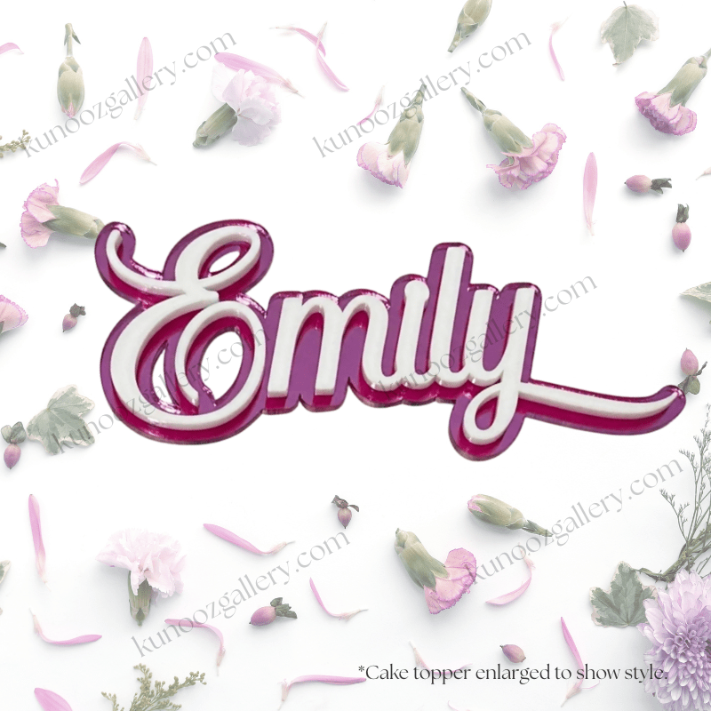 Custom Double Layered Name Cake Charms - Kunooz Gallery -