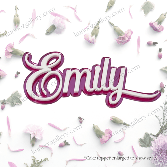 Custom Double Layered Name Cake Charms - Kunooz Gallery -
