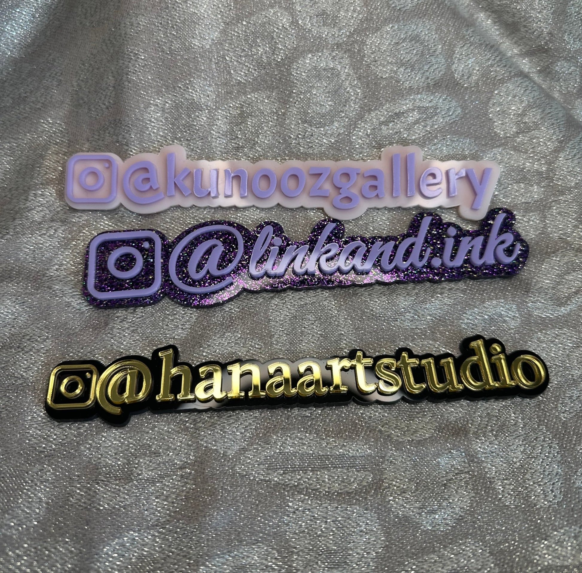 Custom Social Media Handle Tags – Business Watermark Signs - Kunooz Gallery -