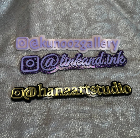 Custom Social Media Handle Tags – Business Watermark Signs - Kunooz Gallery -