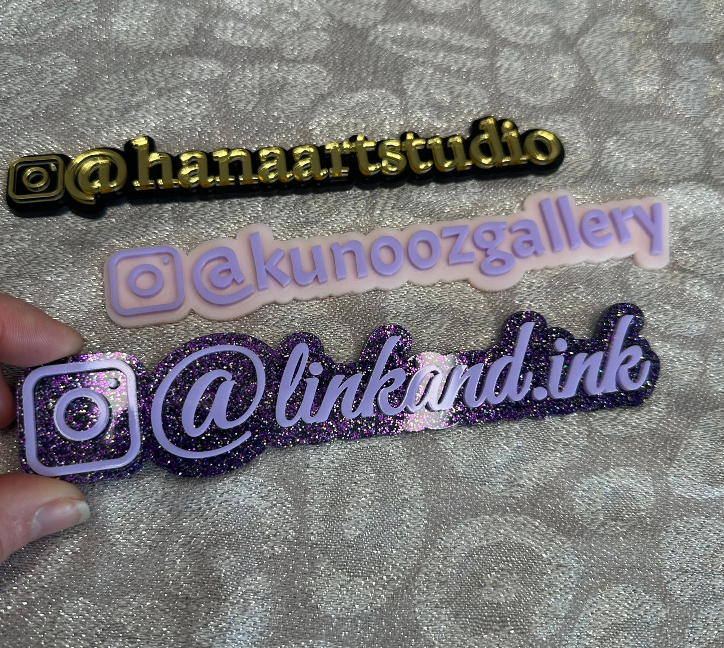 Custom Social Media Handle Tags – Business Watermark Signs - Kunooz Gallery -