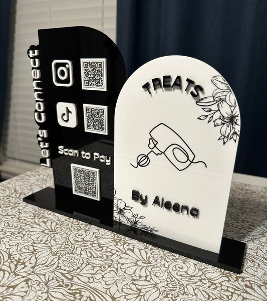 Double Arch QR Code Business Sign - Kunooz Gallery - 