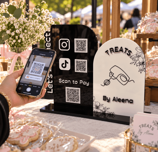 Double Arch QR Code Business Sign - Kunooz Gallery -