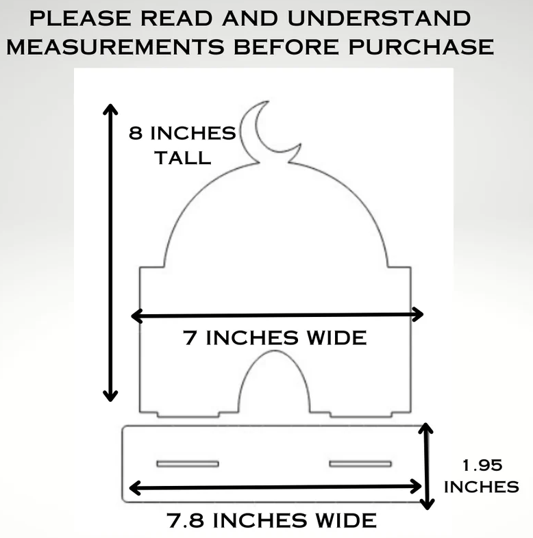 Frosted Acrylic Mosque with Stand - Kunooz Gallery - 