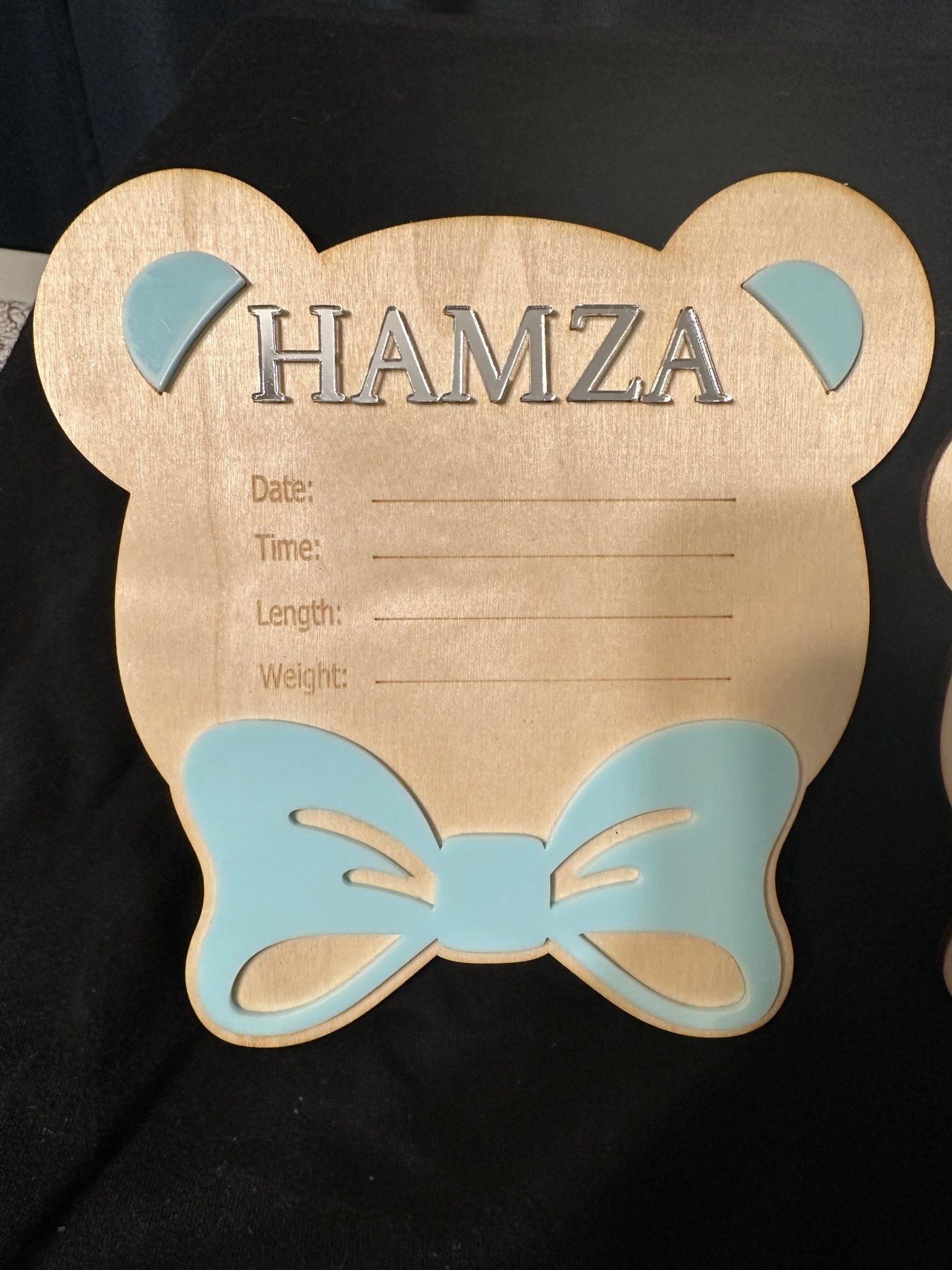 He's Here Baby Boy Announcement Sign + Baby Birth Stat Sign - Kunooz Gallery -