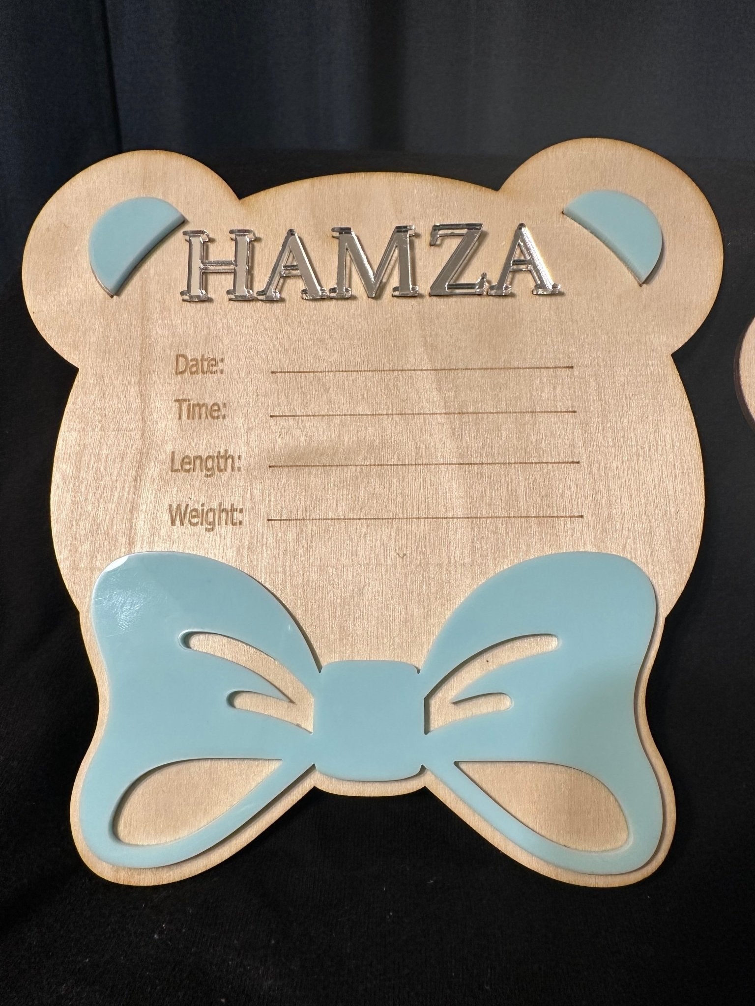 He's Here Baby Boy Announcement Sign + Baby Birth Stat Sign - Kunooz Gallery -