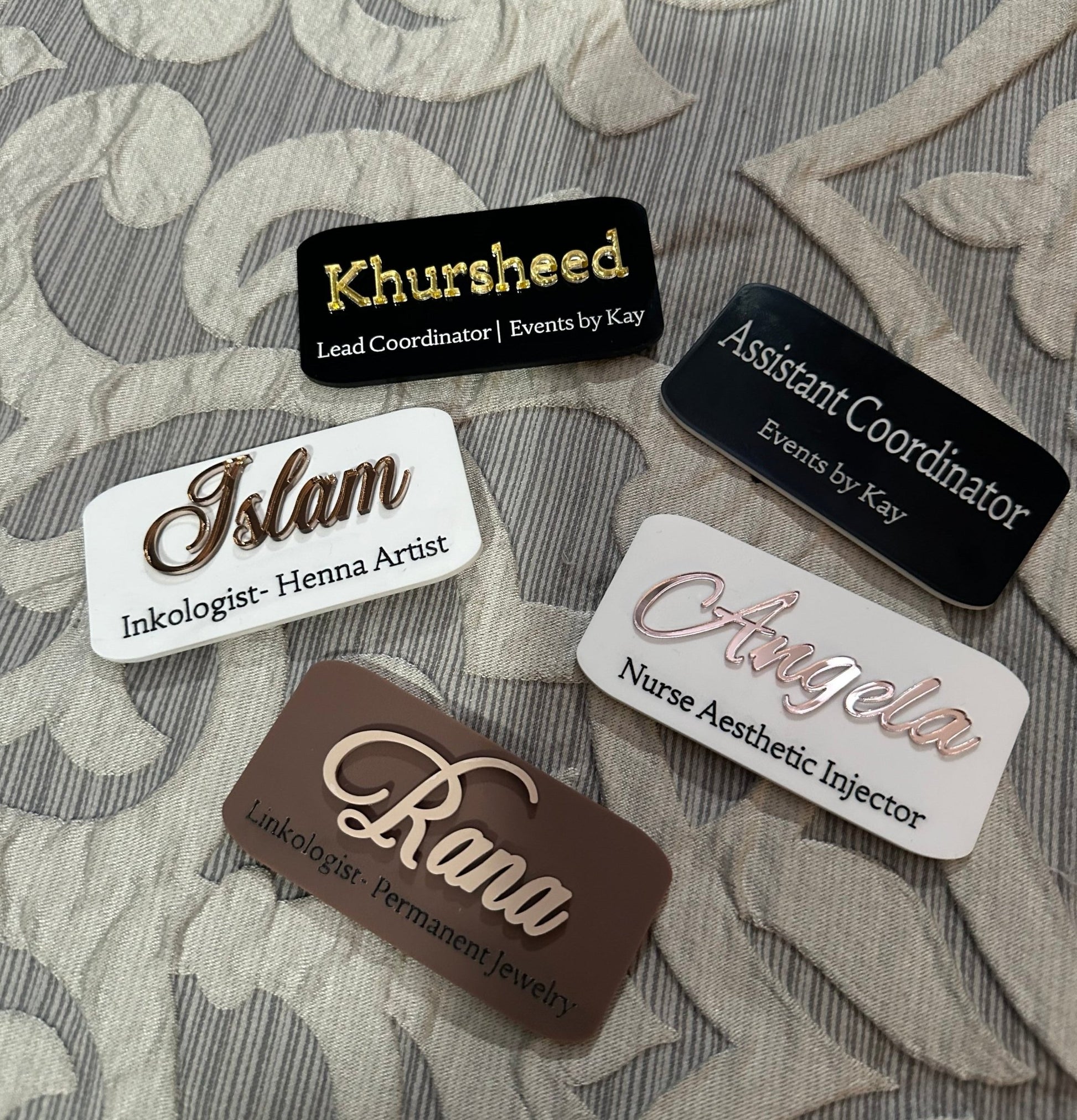 Magnetic Acrylic Name Tags - Kunooz Gallery -