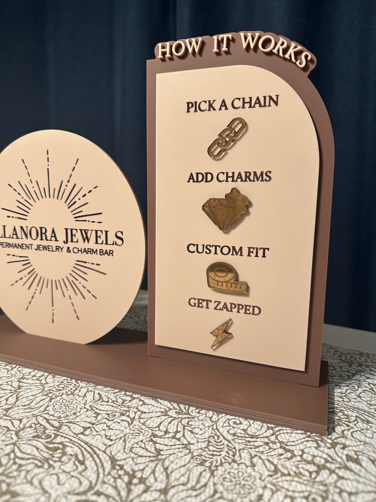 Permanent Jewelry Business NFC Social Media Sign - Kunooz Gallery -