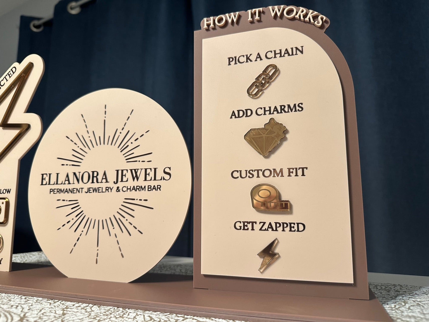 Permanent Jewelry Business NFC Social Media Sign - Kunooz Gallery -