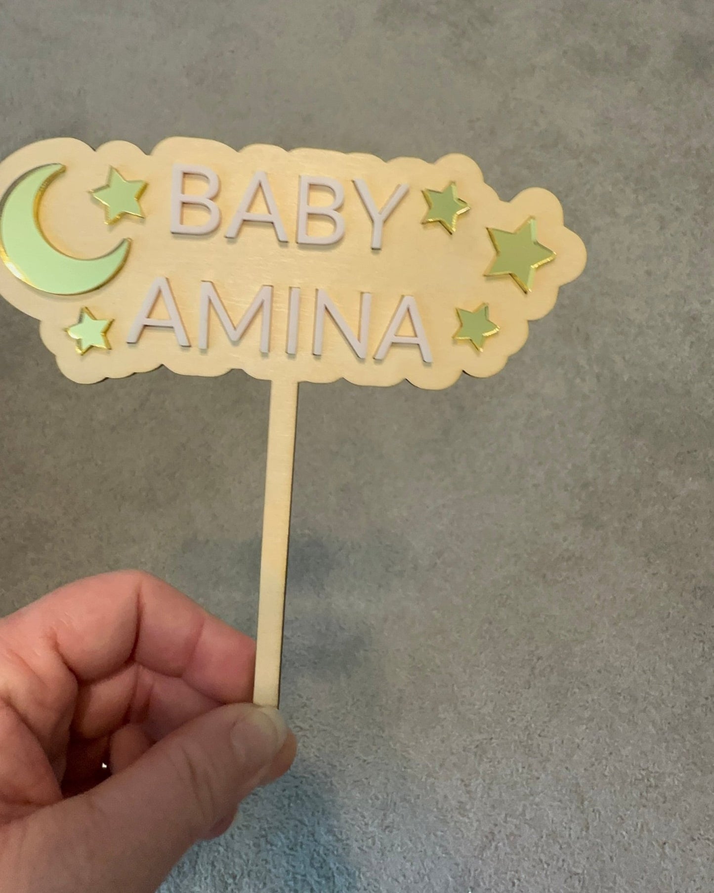 Personalized Baby Name Cake Topper - Kunooz Gallery - 