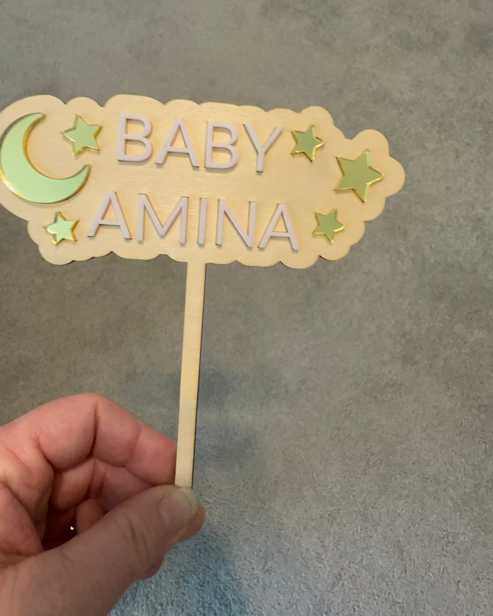 Personalized Baby Name Cake Topper - Kunooz Gallery - 