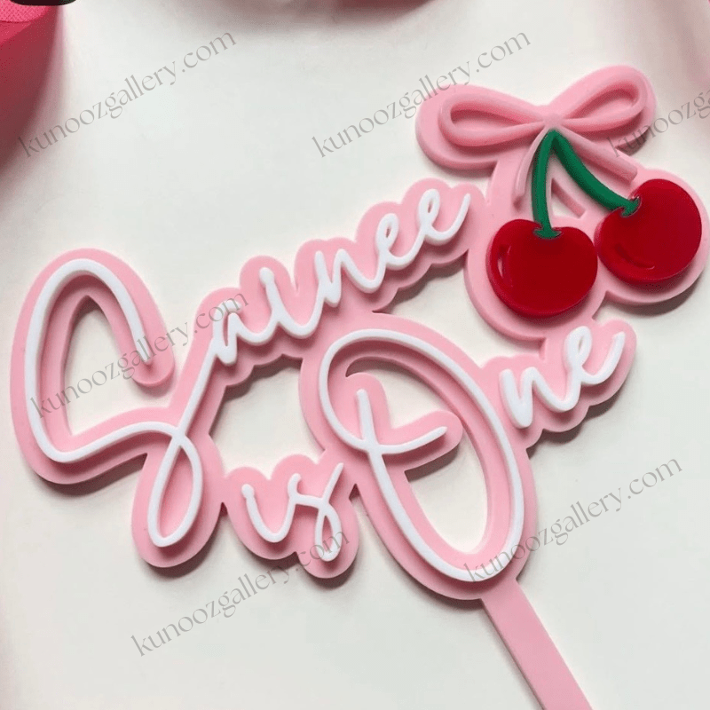 Personalized Double Layer Acrylic Cake Topper - Kunooz Gallery -