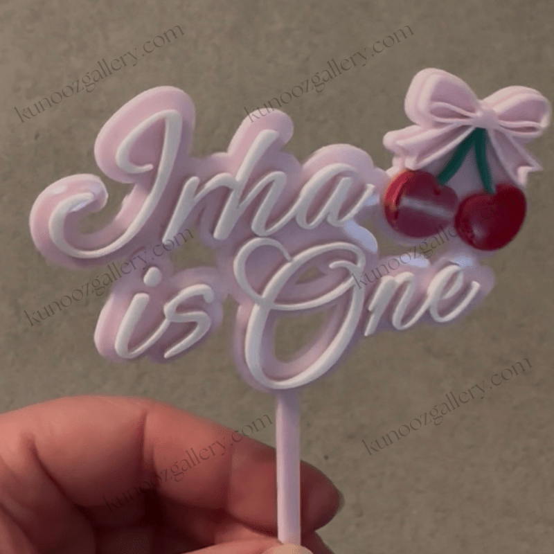 Personalized Double Layer Acrylic Cake Topper - Kunooz Gallery -