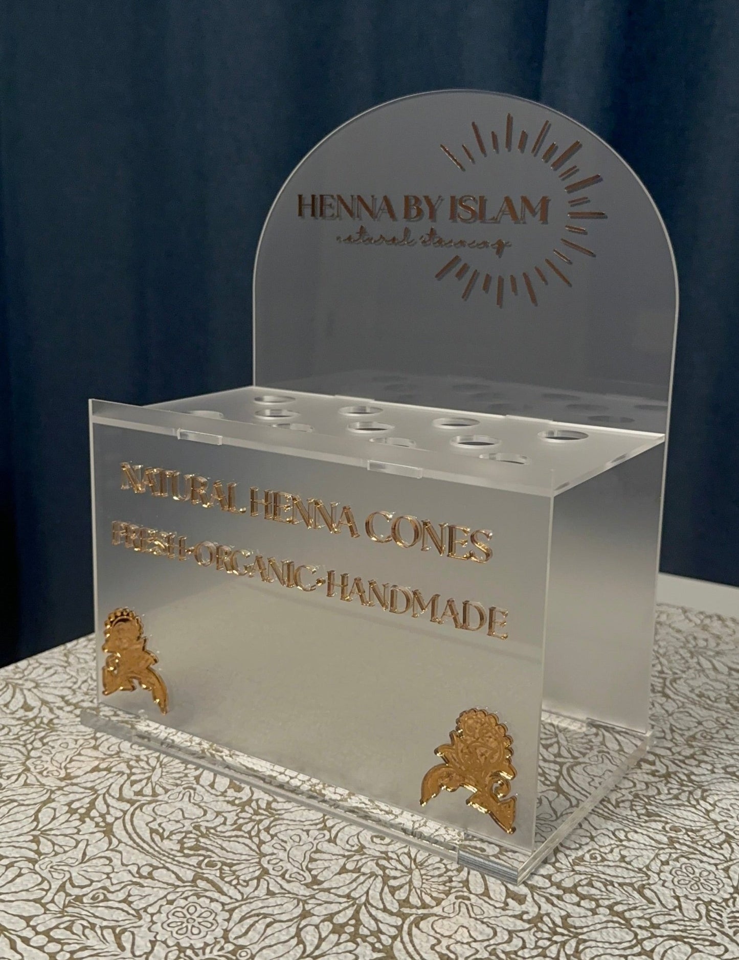 Personalized Henna Cone Display Organizer Sign - Kunooz Gallery -