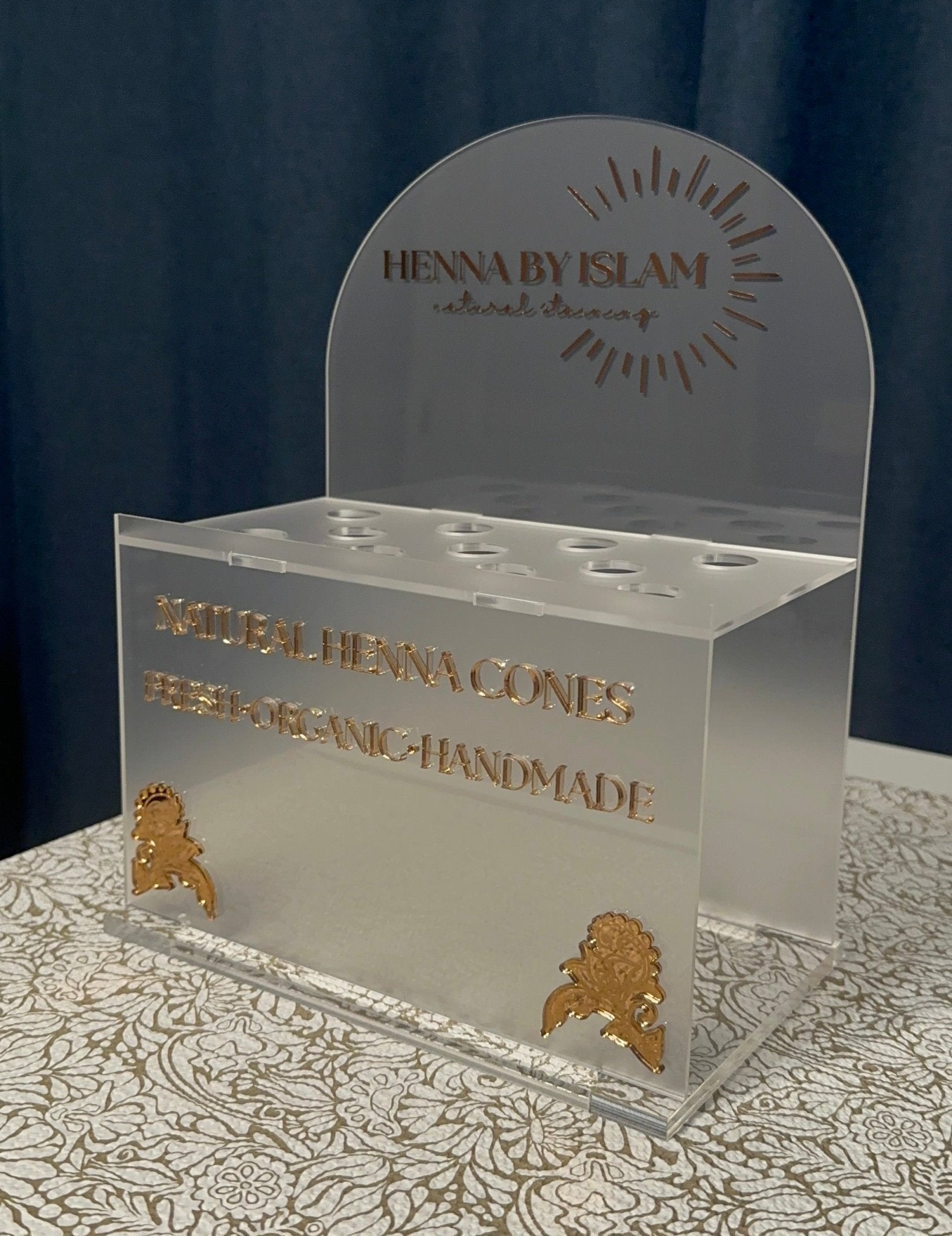 Personalized Henna Cone Display Organizer Sign - Kunooz Gallery -