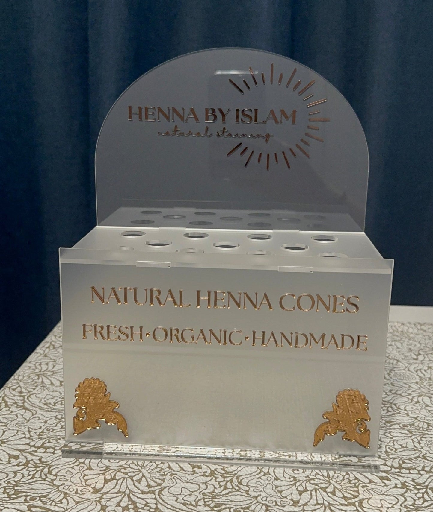 Personalized Henna Cone Display Organizer Sign - Kunooz Gallery -