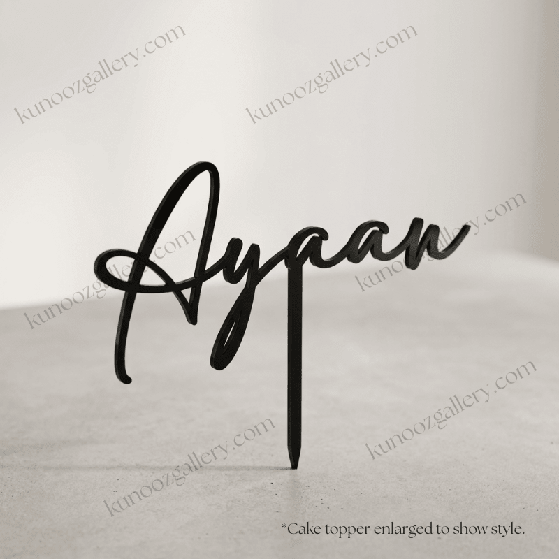 Personalized Name Cake Topper with Stick - Kunooz Gallery -