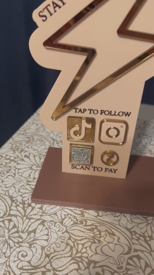 Permanent Jewelry Business NFC Social Media Sign