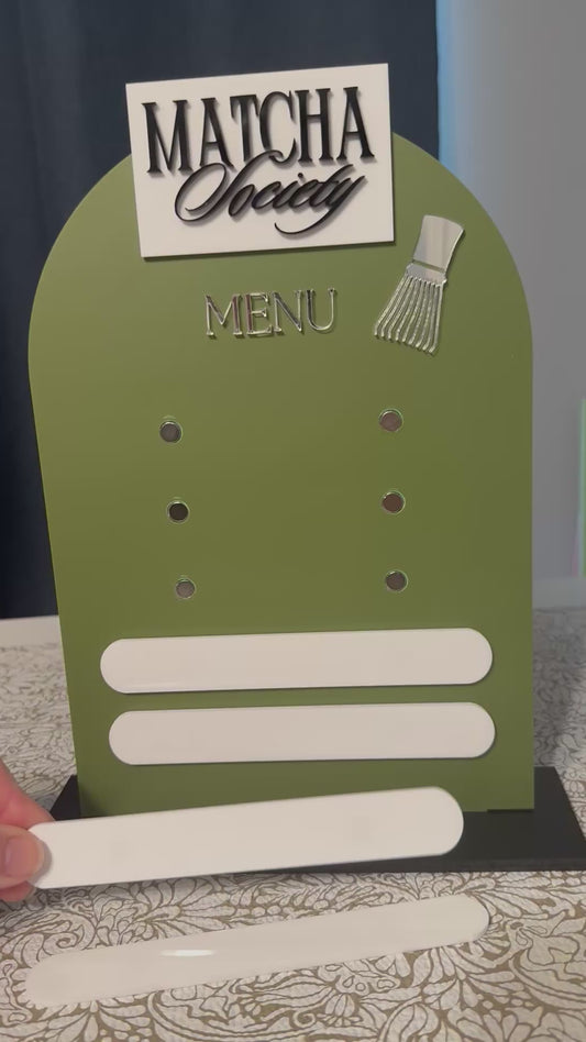 Magnetic Menu Sign for Pop Up Events Dry Erase Reusable