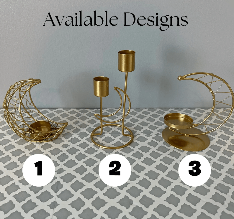 Ramadan & Eid Crescent Candle Holder - Kunooz Gallery - 