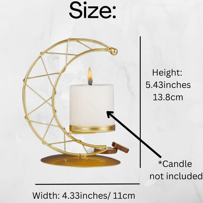 Ramadan & Eid Crescent Candle Holder - Kunooz Gallery - 