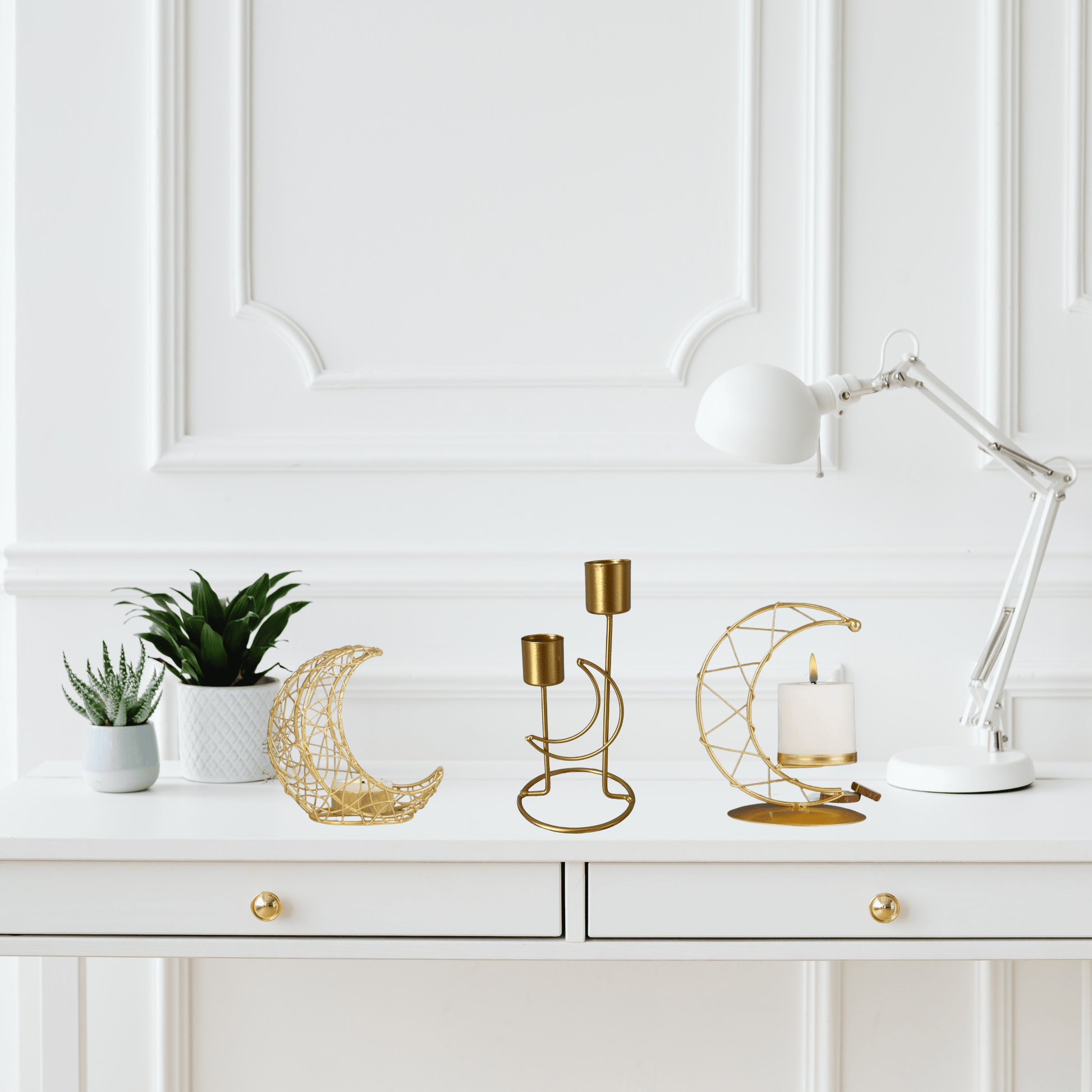 Ramadan & Eid Crescent Candle Holder - Kunooz Gallery - 