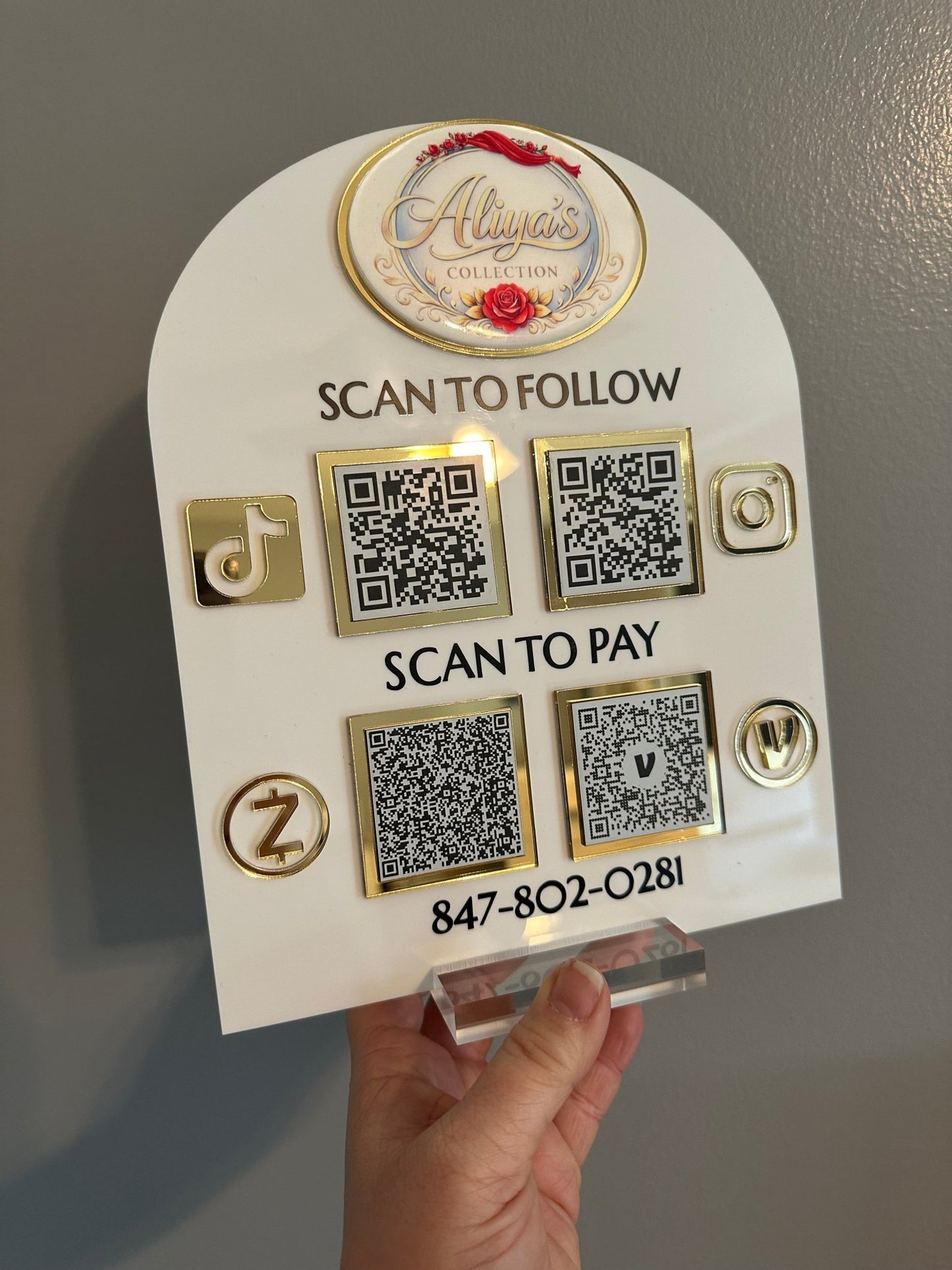 Social Media Business Logo QR Code Sign - Kunooz Gallery -