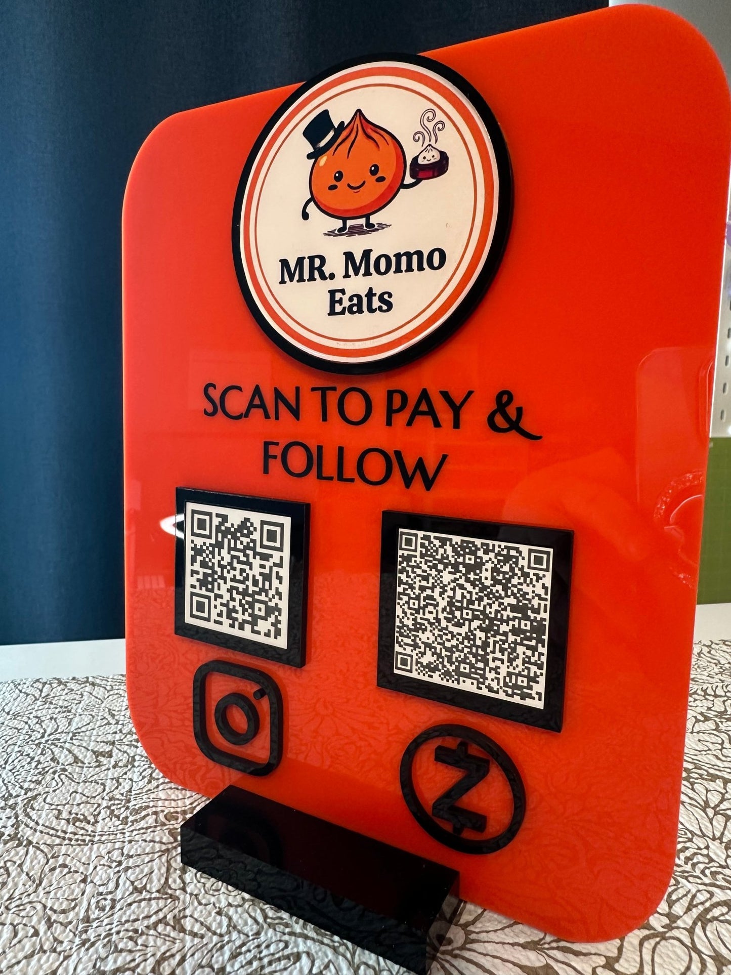 Social Media Business Logo QR Code Sign - Kunooz Gallery -